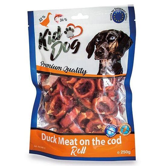 KIDDOG Duck Meat и Cod Roll 250 г — лакомство для собак из трески и утиного мяса