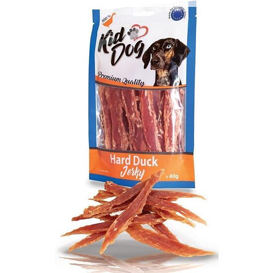KIDDOG Hard Duck Jerky 80g — лакомство для собак из утиного мяса