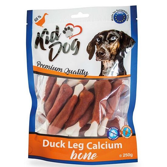 KIDDOG Duck Leg Calcium Bones 250g — лакомство для собак из утиного мяса