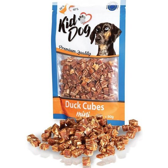 KIDDOG Duck Cubes Mini 80 г — лакомство для собак из утиного мяса