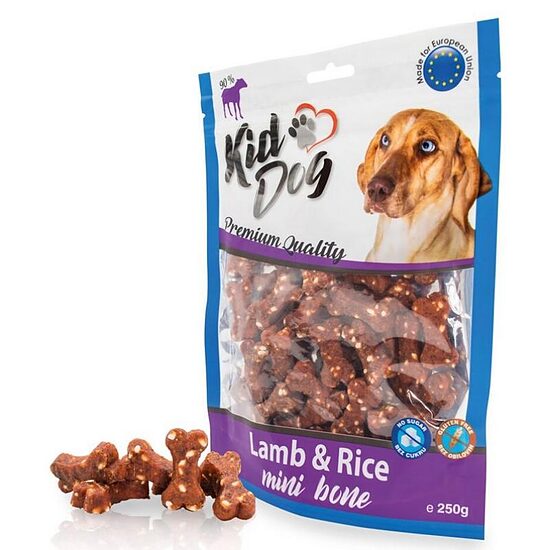 KIDDOG Lamb&Rice Mini Bones 250g — косточки из ягнятины и риса