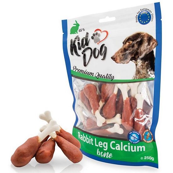 KIDDOG Rabbit Leg Calcium Bone 80g — кальциевые кубики с мясом кролика