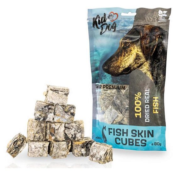 KIDDOG Fish Skin Cubes 50g - лакомство из сушёной рыбьей кожи