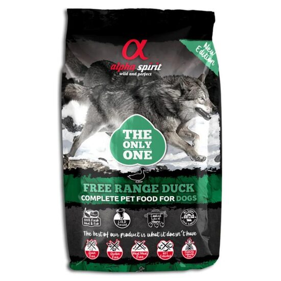 Alpha Spirit The Only One FREE RANGE DUCK 3kg - bezgraudu pusmitra sausā barība suņiem