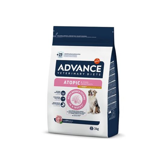 ADVANCE VETERINARY DIETS DOG ATOPIC RABBIT 3KG - VIDĒJO UN LIELO ŠĶIRŅU PIEAUGUŠIEM SUŅIEM AR ATOPISKO DERMATĪTU