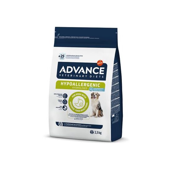 ADVANCE VETERINARY DIETS DOG HYPOALLERGENIC 2.5KG - SUŅIEM AR BARĪBAS NEPANESĪBU UN ALERĢIJĀM