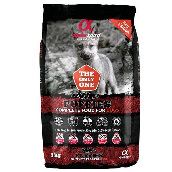 ALPHA SPIRIT PUPPIES 3kg - pilnvērtīga barība kucēniem ar gaļu un zivīm