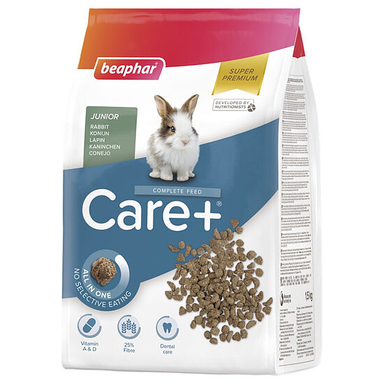Beaphar CARE+RABBIT JUNIOR 1.5 kg - pilnvērtīga barība trušiem līdz 10 mēnešu vecumam