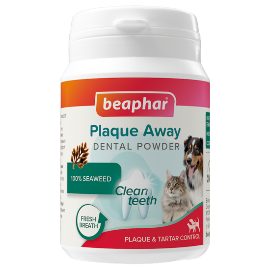 Beaphar Plaque Away Dental Powder Dog & Cat 80g - dental care powder