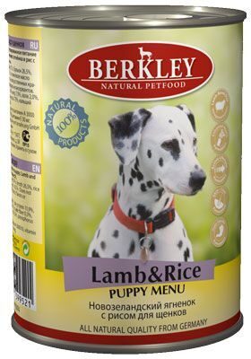 Berkley Puppy Lamb&Rice 400g - konservi kucēniem ar jēru un rīsiem