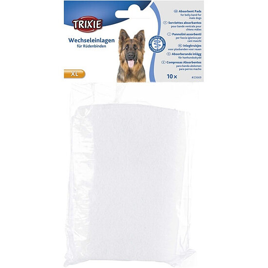 Trixie Pads for belly band for male dogs, L, 10 gab. - biksīšu ieliktnīši suņiem