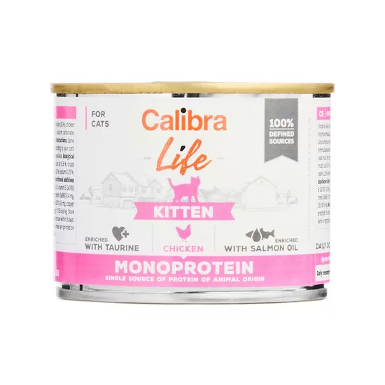 Calibra Cat Life Monoprotein Kitten Chicken 200g - monoproteīna konservi kaķēniem ar vistas gaļu