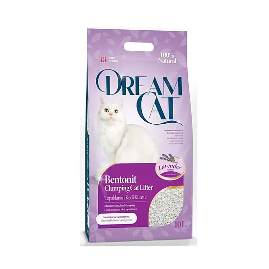 Dream Cat Lavander 5l - cementējošās kaķu smiltis ar lavandas aromātu