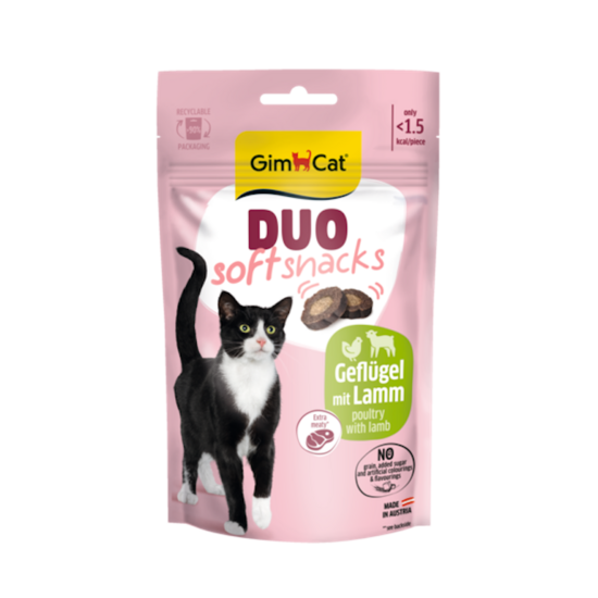 GimCat DUO SOFT SNACKS POULTRY WITH LAMB 50G