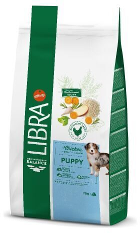 LIBRA PUPPY CHICKEN 12kg - sausā barība kucēniem (2-12 mēn.), grūsnām un barojošām kucēm