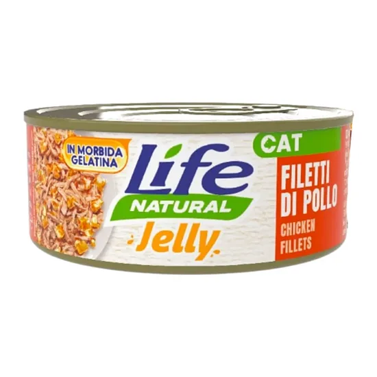 Life Cat Natural Jelly Chicken Fillets 70g - konservi pieauguiem kaķiem ar vistas fileju želejā