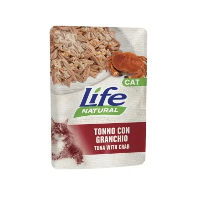LIFE CAT Natural Pouch Tuna with Crab 70g