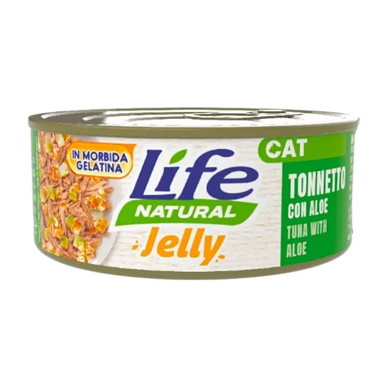 Life Cat Natural Jelly Tuna with Aloe 70g - konservu kaķiem ar tunci un alveju