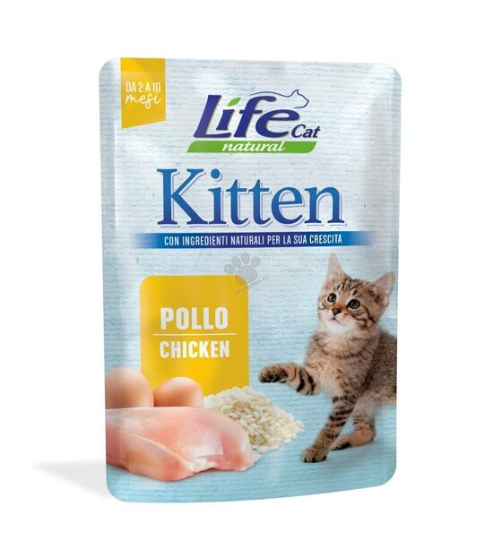LIFE CAT Natural Pouch Kitten / Chicken, 70g - konservi kaķēniem ar vistas gaļu