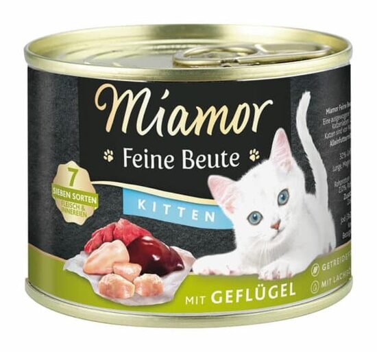 MIAMOR Feine Beute Kitten Geflugel 185g - konservi kaķēniem ar mājputnu gaļu