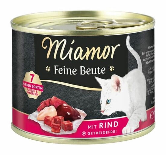 MIAMOR Feine Beute Rind 185g - konservi kaķiem ar liellopa gaļu