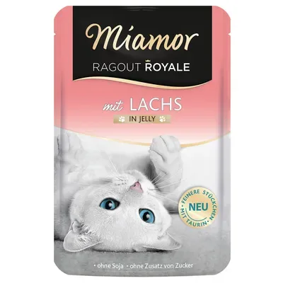 MIAMOR Ragout Royale Salmon 100g - konservi kaķiem želejā ar lasi