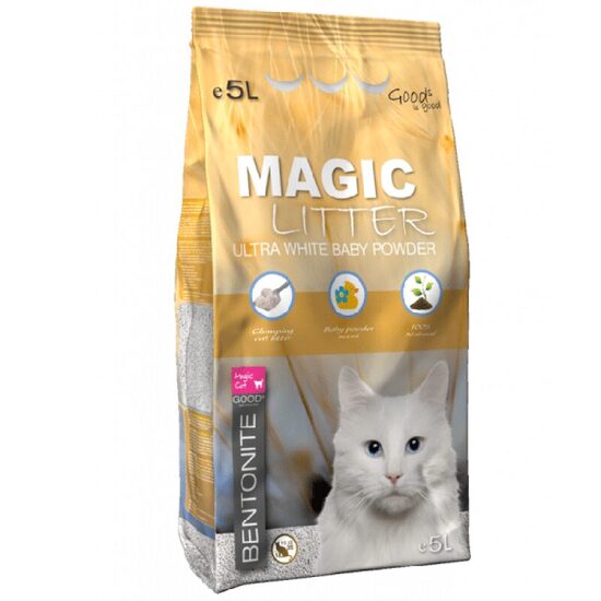 Magic Litter Bentonite Ultra White Baby Powder, 5 L