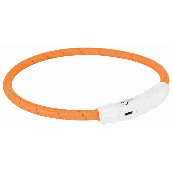 Mirgojoša kaklasiksna suņiem – Trixie Flash light ring USB, L–XL: 65 cm/ø 7 mm