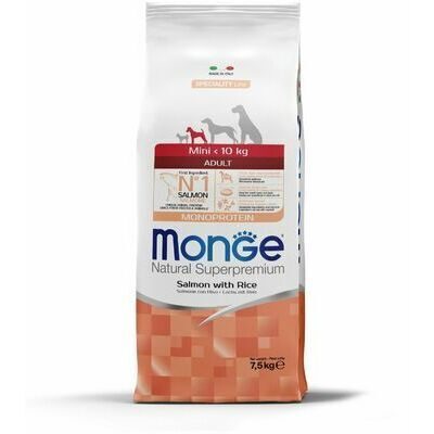 Monge Dog Mini Adult Monoprotein Salmon with Rice 7,5 kg
