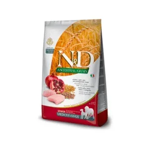 N&D DOG ANCESTRAL GRAIN CHICKEN POMEGRANATE SENIOR MEDIUM MAXI 12kg