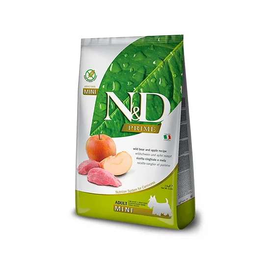 N&D DOG PRIME BOAR APPLE ADULT MINI 7kg (wild boar and apples)
