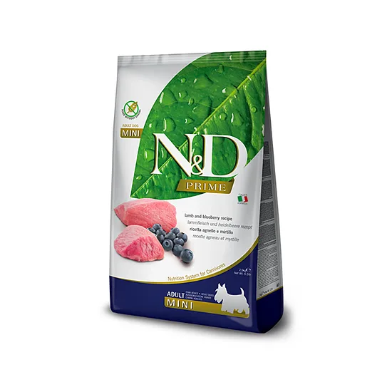 N&D DOG PRIME LAMB BLUEBERRY ADULT MINI 7kg