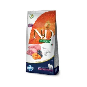 N&D DOG PUMPKIN LAMB BLUEBERRY ADULT GIANT 12kg (jērs, ķirbis un mellenes) - sausā barība pieaugušiem gigantisko šķirņu suņiem