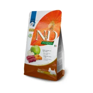N&D DOG PUMPKIN VENISON APPLE MINI 2kg ( briedis, ķirbis un āboli)
