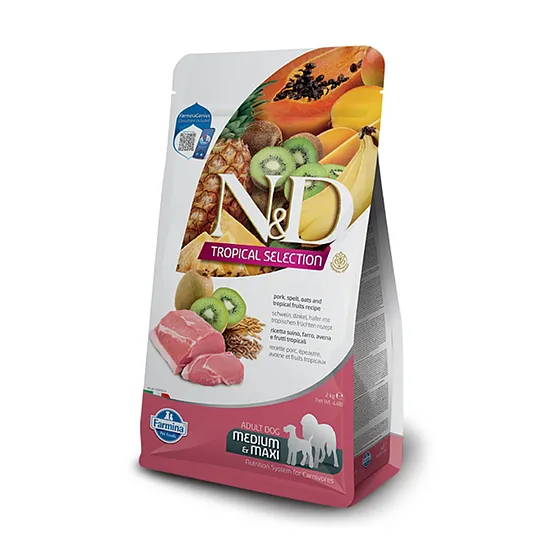 N&D DOG TROPICAL SELECTION PORK ADULT MEDIUM MAXI 10kg
