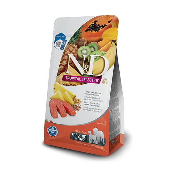 N&D DOG TROPICAL SELECTION SALMON ADULT MEDIUM MAXI 10kg
