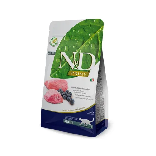 N&D CAT PRIME LAMB BLUEBERRY 1,5kg (jērs un mellenes)
