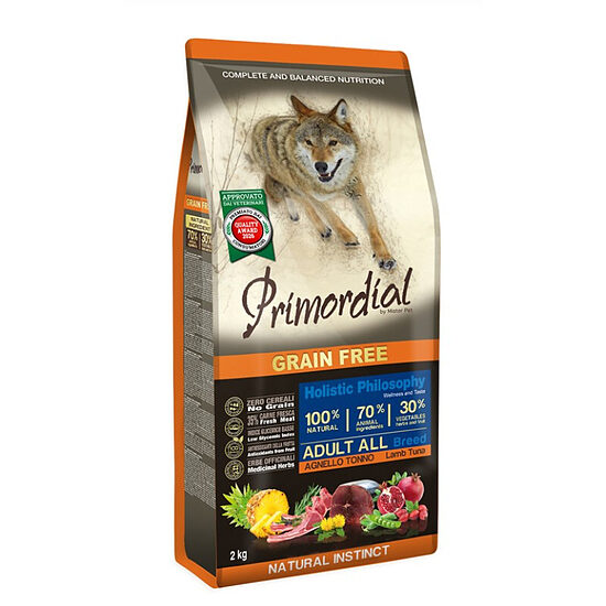 Primordial Adult Lamb&Tuna, 12kg - BEZGRAUDU sausā barība ar jēru un tunci pieaugušiem suņiem