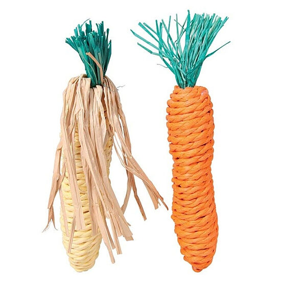 Rotaļlieta grauzējiem TRIXIE salmu dārzeņi, 2*15 cm