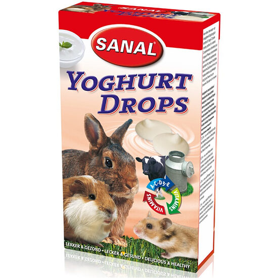 Sanal Yoghurt Drops, 45g - multivitamīnu kārums ar jogurtu grauzējiem