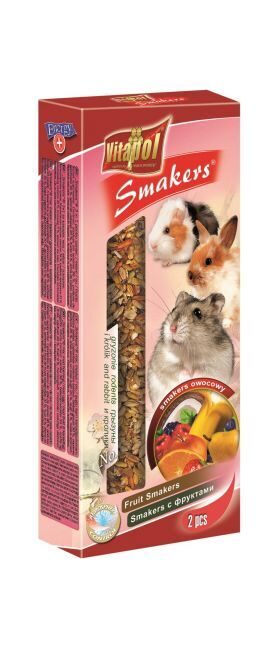 Vitapol STANDARD Smakers fruit for rodents and rabbit 2pcs 90g -  nūjiņas grauzējiem ar augļiem