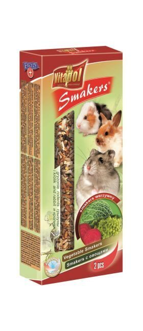 Vitapol STANDARD Smakers vegetable for rodents and rabbit 2pcs 90g - nūjiņas ar dārzeņiem grauzējiem