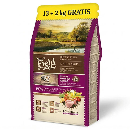 Sams Field Fresh Chicken & Potato Adult Large, 13+2kg