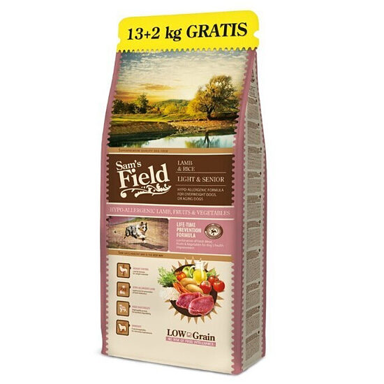 Sams Field Lamb & Rice Light & Senior, 13+2 kg