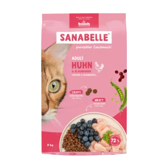 Sanabelle adult with Poultry (Geflügel) 8 kg- sausā barība pieaugušiem kaķiem ar vistas gaļu, bez glutēna
