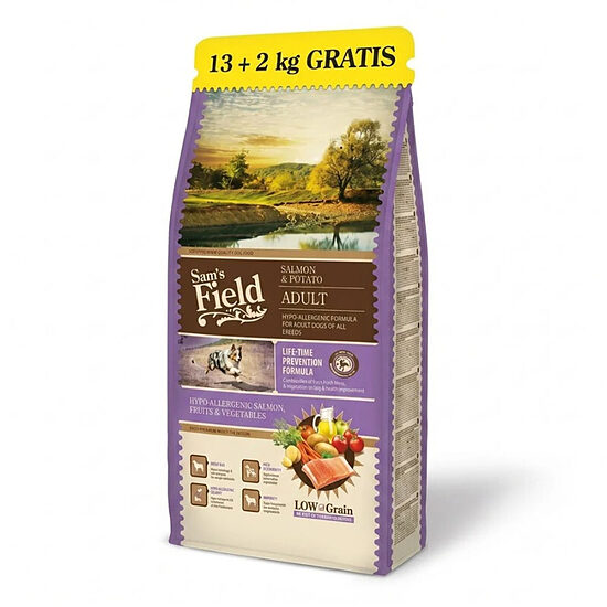 Sams Field Salmon & Potato Adult, 13+2 kg