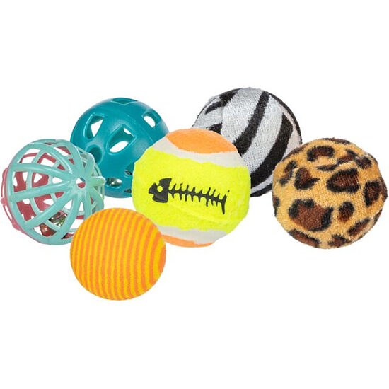  Trixie Set toy balls, ø 4 cm, 6 gab.
