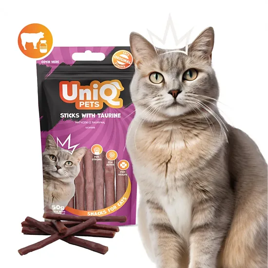 UNIQ PETS CAT SNACKS MIMI beef sticks with taurine 50g - gardums kaķiem,  liellopa gaļas nūjiņas ar taurīnu