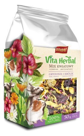 Vitapol VITA HERBAL grauzējiem un trušiem, ziedu maisījums 50g