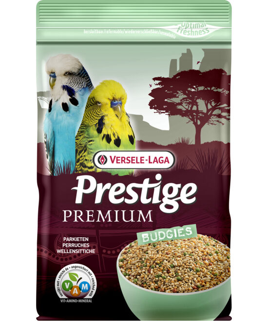 Versele-Laga Prestige Premium Budgies 800g - pilnvērtīga barība mazajiem papagaiļiem